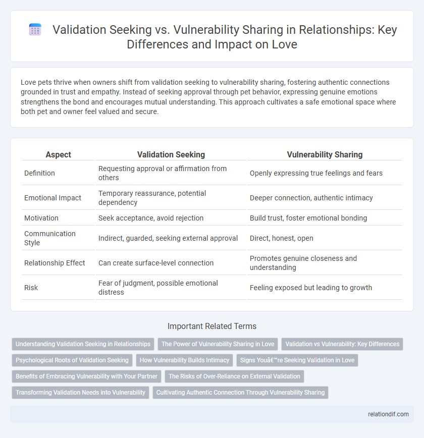 Validation Seeking vs. Vulnerability Sharing in Relationships: Key Differences and Impact on Love