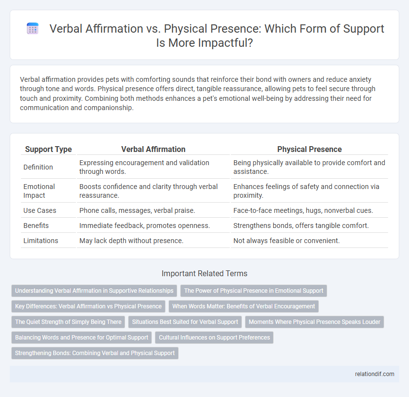 Verbal Affirmation vs. Physical Presence: Which Form of Support Is More Impactful?