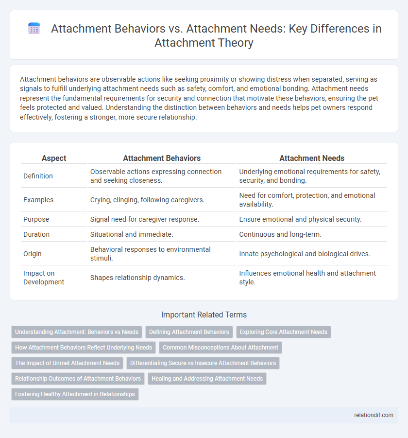 Attachment Behaviors vs. Attachment Needs: Key Differences in Attachment Theory