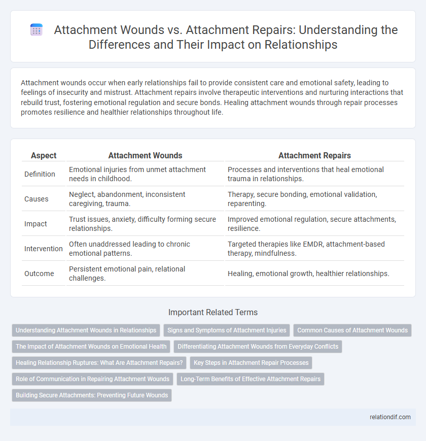 Attachment Wounds vs. Attachment Repairs: Understanding the Differences and Their Impact on Relationships