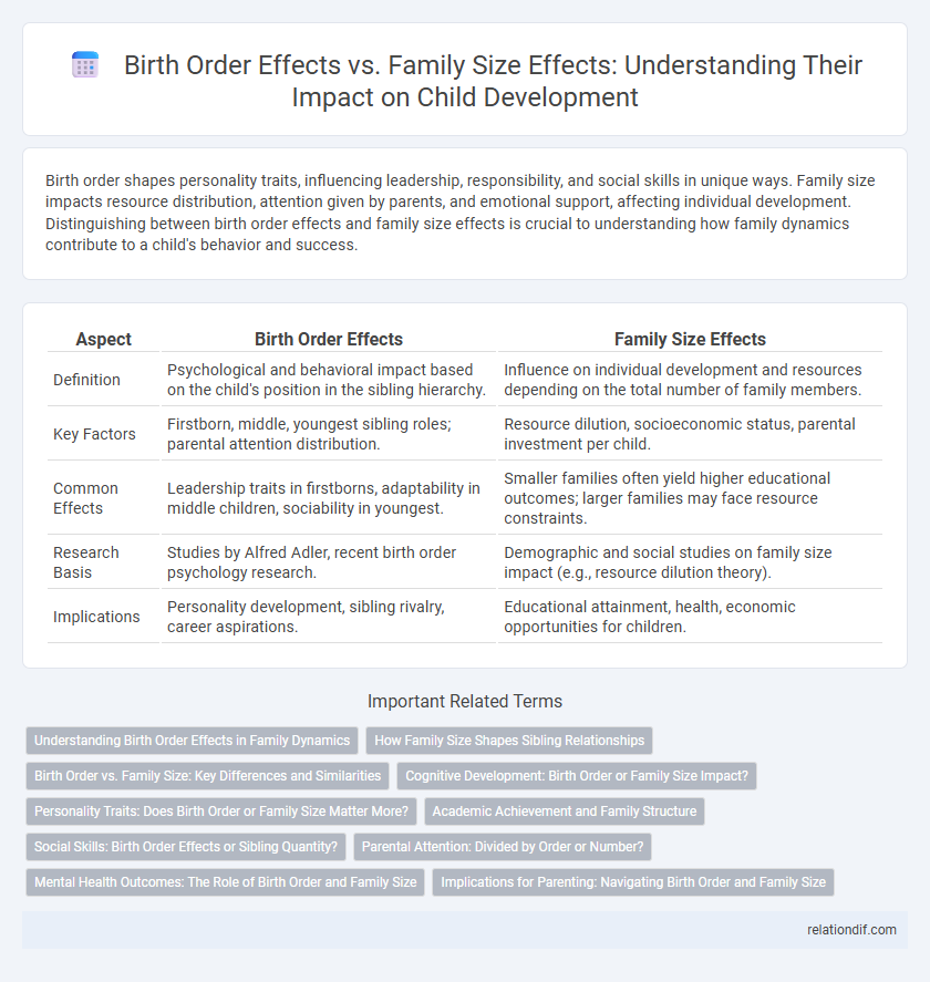 Birth Order Effects vs. Family Size Effects: Understanding Their Impact on Child Development