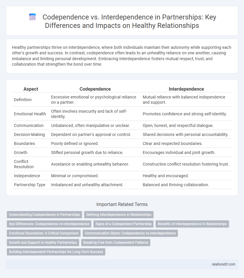Codependence vs. Interdependence in Partnerships: Key Differences and Impacts on Healthy Relationships