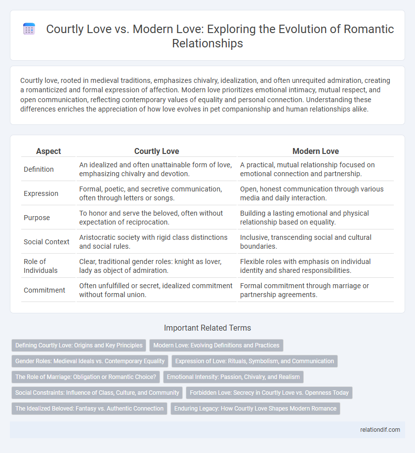 Courtly Love vs. Modern Love: Exploring the Evolution of Romantic Relationships