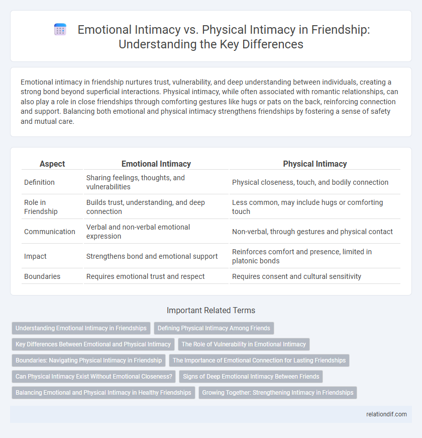 Emotional Intimacy vs. Physical Intimacy in Friendship: Understanding the Key Differences