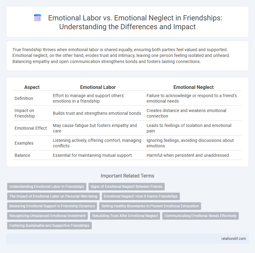 Emotional Labor vs. Emotional Neglect in Friendships: Understanding the Differences and Impact