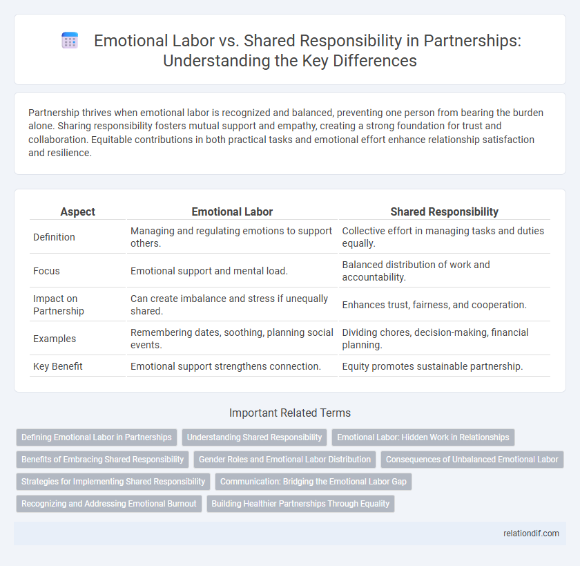 Emotional Labor vs. Shared Responsibility in Partnerships: Understanding the Key Differences
