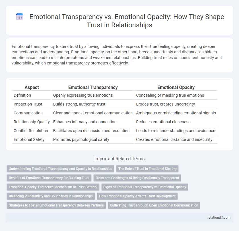 Emotional Transparency vs. Emotional Opacity: How They Shape Trust in Relationships