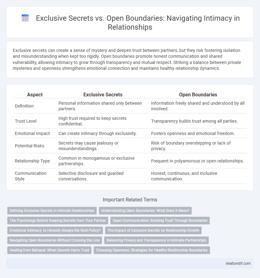 Exclusive Secrets vs. Open Boundaries: Navigating Intimacy in Relationships