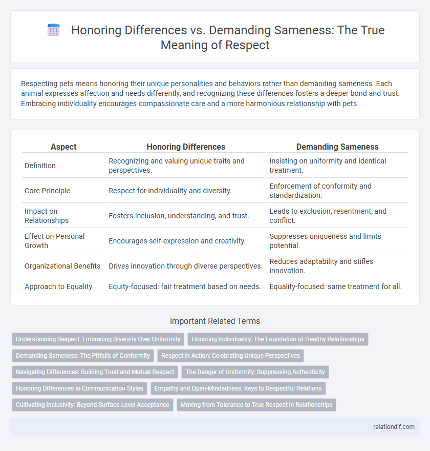 Honoring Differences vs. Demanding Sameness: The True Meaning of Respect