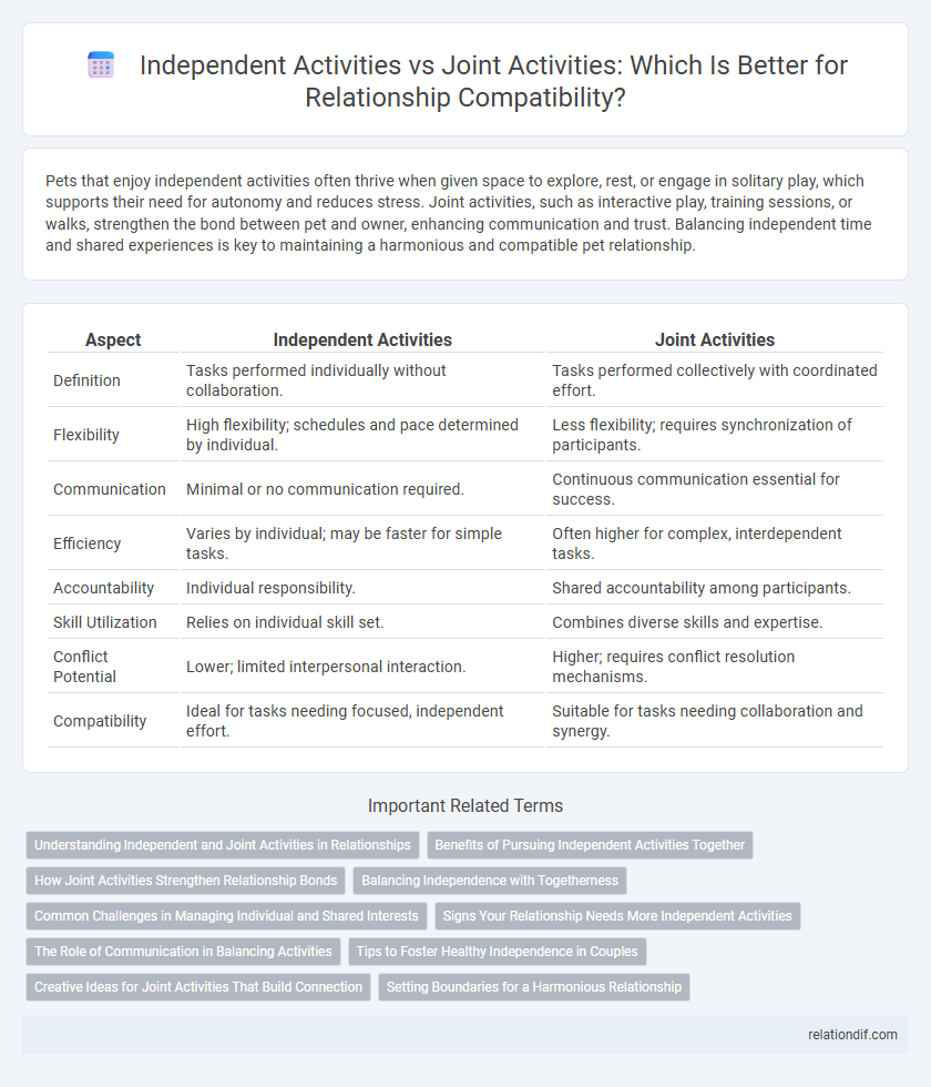Independent Activities vs Joint Activities: Which Is Better for Relationship Compatibility?