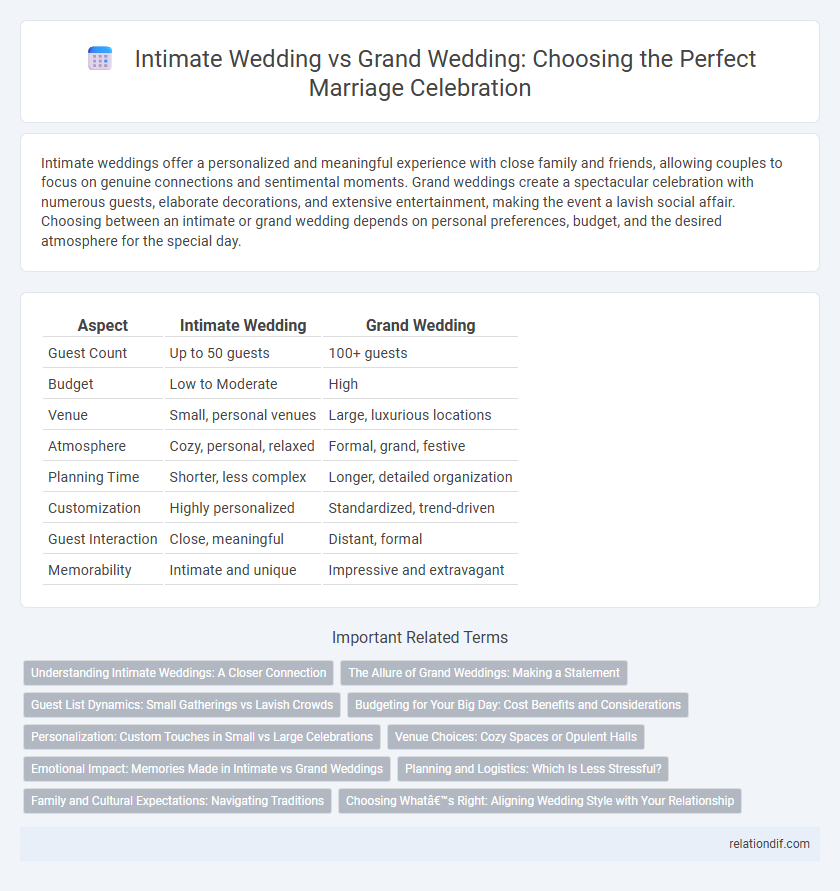 Intimate Wedding vs Grand Wedding: Choosing the Perfect Marriage Celebration