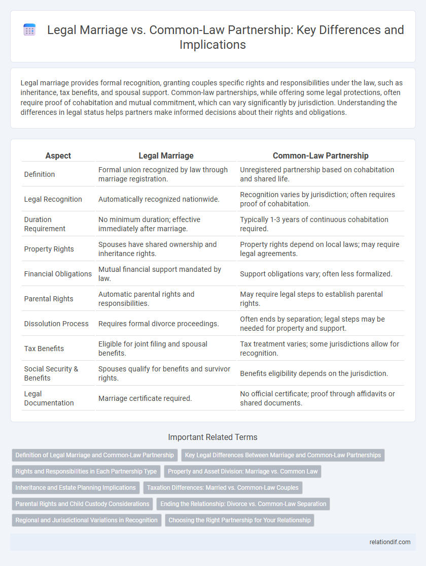 Legal Marriage vs. Common-Law Partnership: Key Differences and Implications