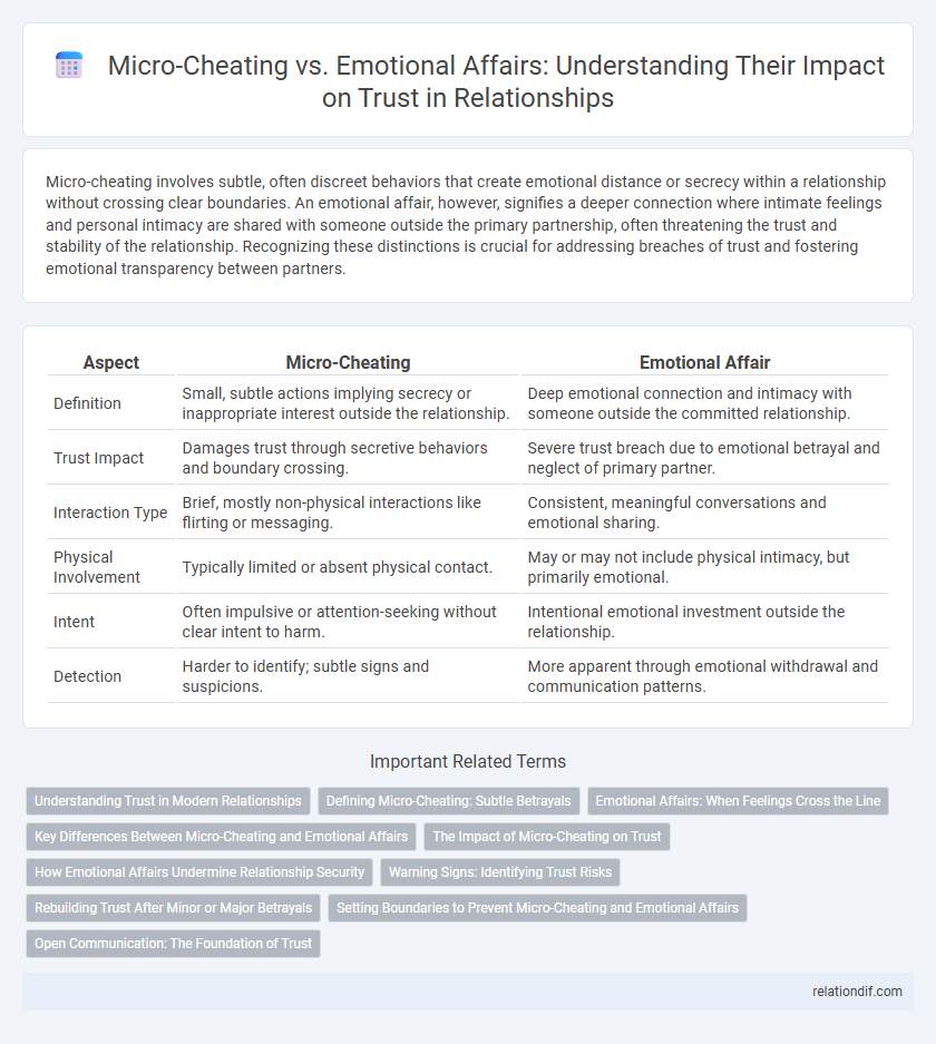 Micro-Cheating vs. Emotional Affairs: Understanding Their Impact on Trust in Relationships