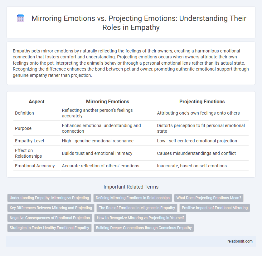 Mirroring Emotions vs. Projecting Emotions: Understanding Their Roles in Empathy