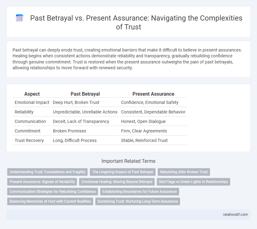 Past Betrayal vs. Present Assurance: Navigating the Complexities of Trust