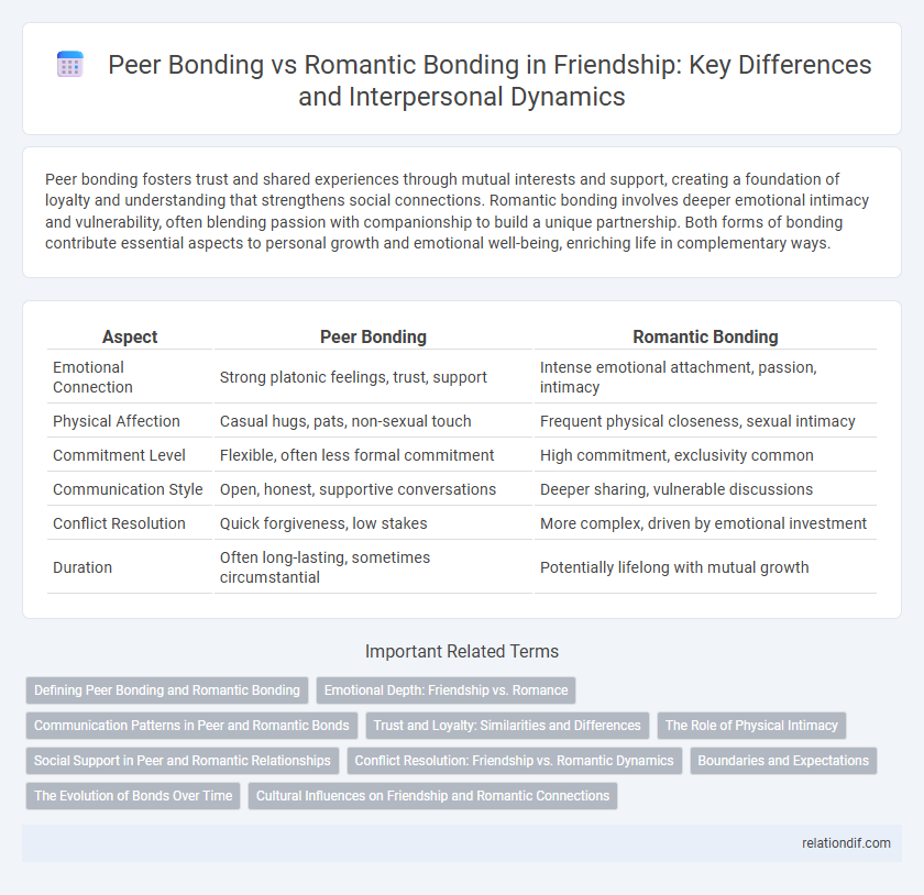 Peer Bonding vs Romantic Bonding in Friendship: Key Differences and Interpersonal Dynamics