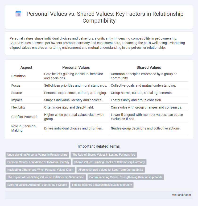 Personal Values vs. Shared Values: Key Factors in Relationship Compatibility