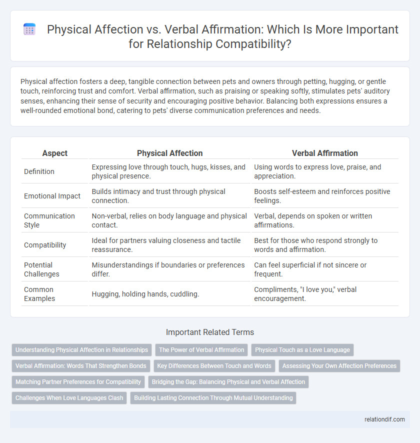 Physical Affection vs. Verbal Affirmation: Which Is More Important for Relationship Compatibility?