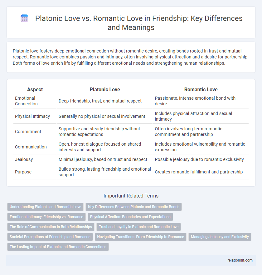 Platonic Love vs. Romantic Love in Friendship: Key Differences and Meanings