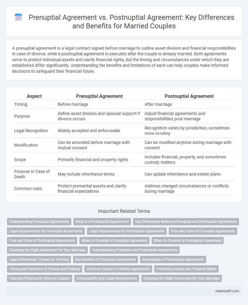 Prenuptial Agreement vs. Postnuptial Agreement: Key Differences and Benefits for Married Couples
