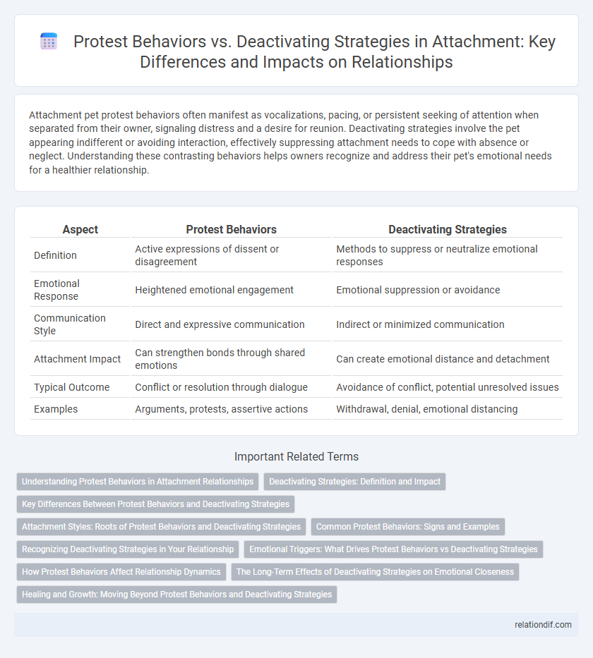 Protest Behaviors vs. Deactivating Strategies in Attachment: Key Differences and Impacts on Relationships