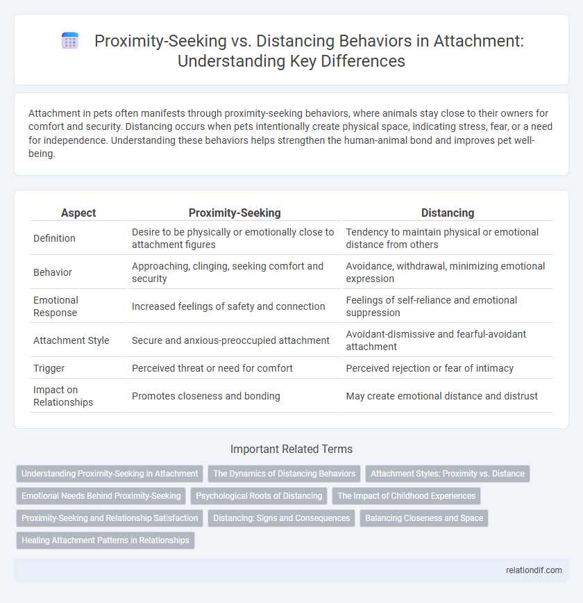 Proximity-Seeking vs. Distancing Behaviors in Attachment: Understanding Key Differences