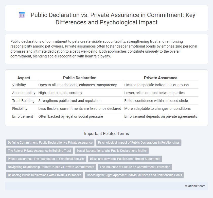 Public Declaration vs. Private Assurance in Commitment: Key Differences and Psychological Impact
