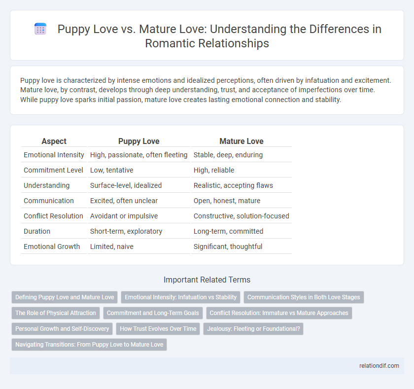 Puppy Love vs. Mature Love: Understanding the Differences in Romantic Relationships