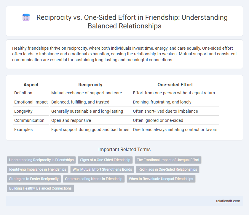 Reciprocity vs. One-Sided Effort in Friendship: Understanding Balanced Relationships