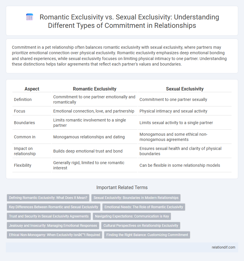 Romantic Exclusivity vs. Sexual Exclusivity: Understanding Different Types of Commitment in Relationships