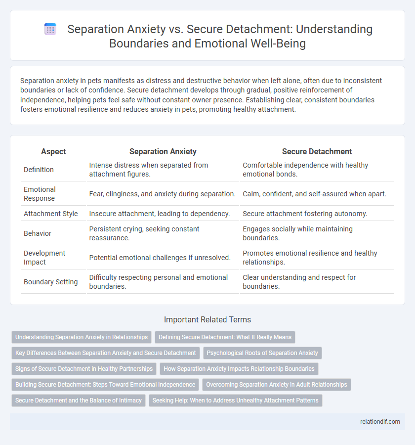 Separation Anxiety vs. Secure Detachment: Understanding Boundaries and Emotional Well-Being
