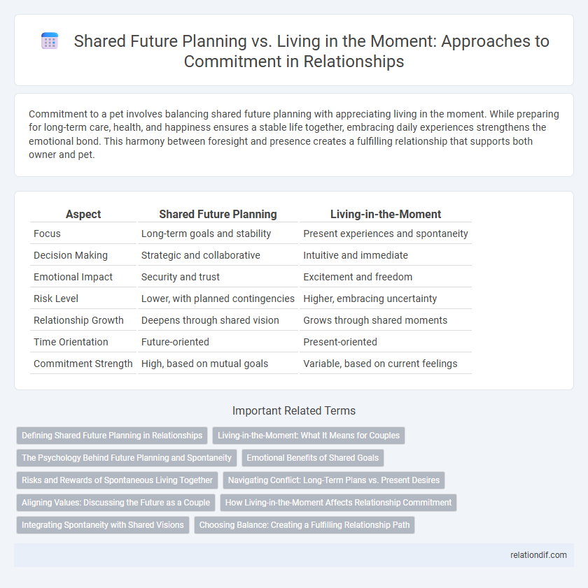 Shared Future Planning vs. Living in the Moment: Approaches to Commitment in Relationships