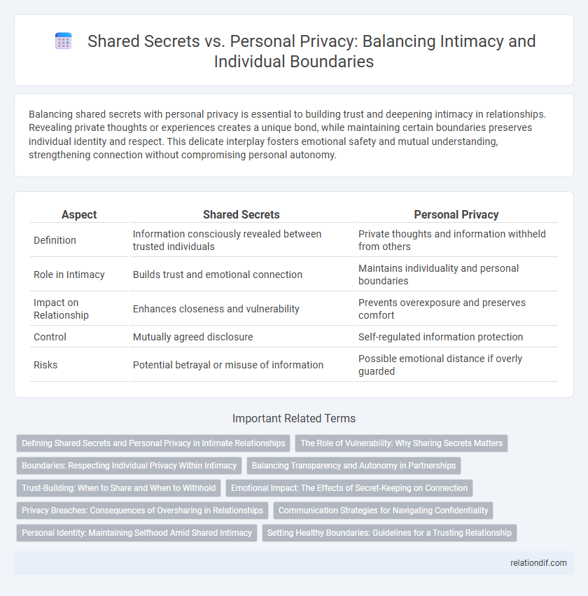 Shared Secrets vs. Personal Privacy: Balancing Intimacy and Individual Boundaries
