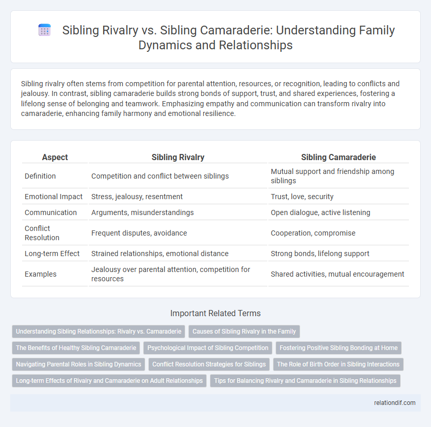 Sibling Rivalry vs. Sibling Camaraderie: Understanding Family Dynamics and Relationships