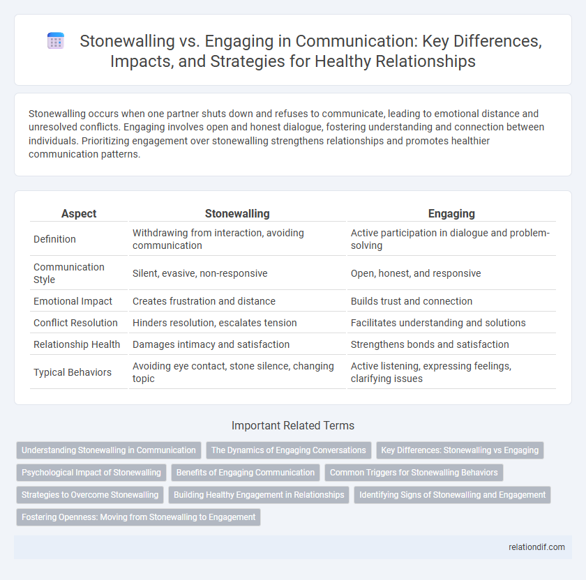 Stonewalling vs. Engaging in Communication: Key Differences, Impacts, and Strategies for Healthy Relationships