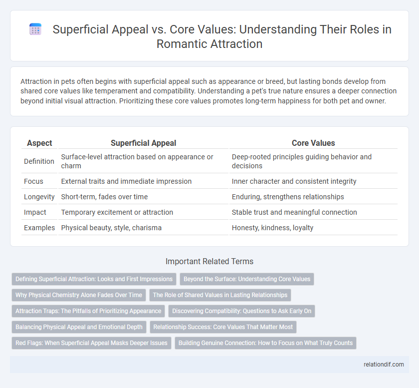 Superficial Appeal vs. Core Values: Understanding Their Roles in Romantic Attraction