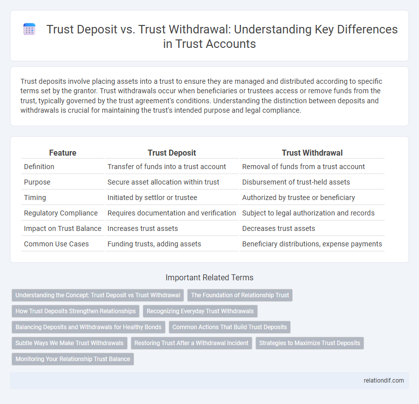 Trust Deposit vs. Trust Withdrawal: Understanding Key Differences in Trust Accounts