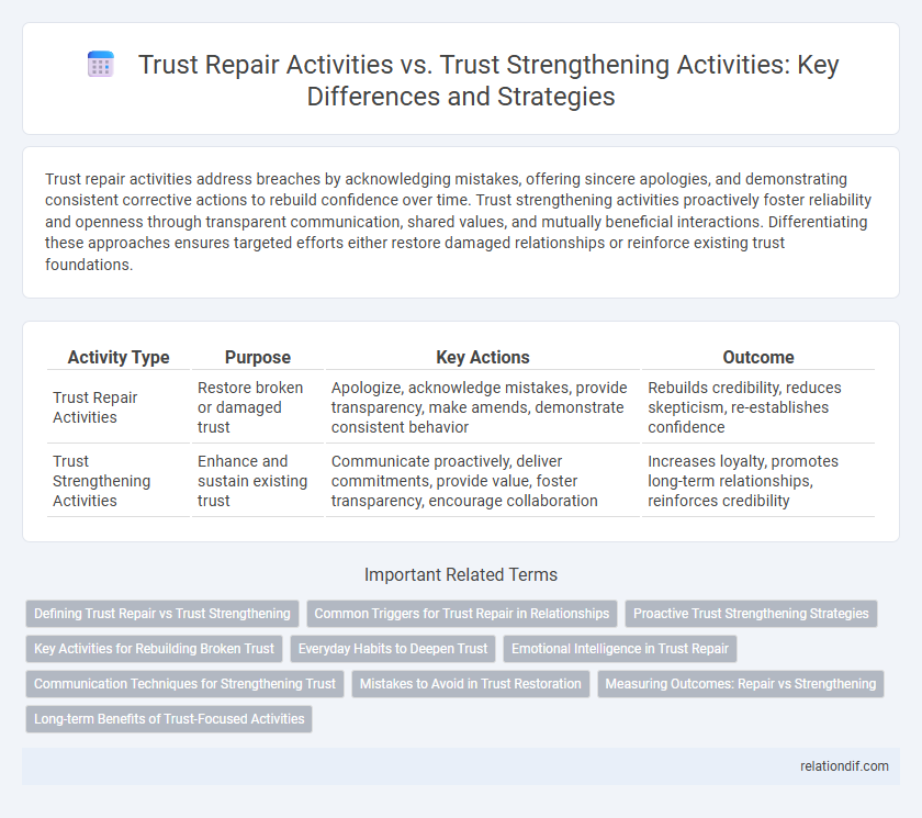 Trust Repair Activities vs. Trust Strengthening Activities: Key Differences and Strategies