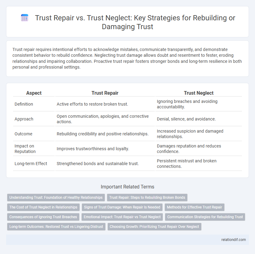 Trust Repair vs. Trust Neglect: Key Strategies for Rebuilding or Damaging Trust